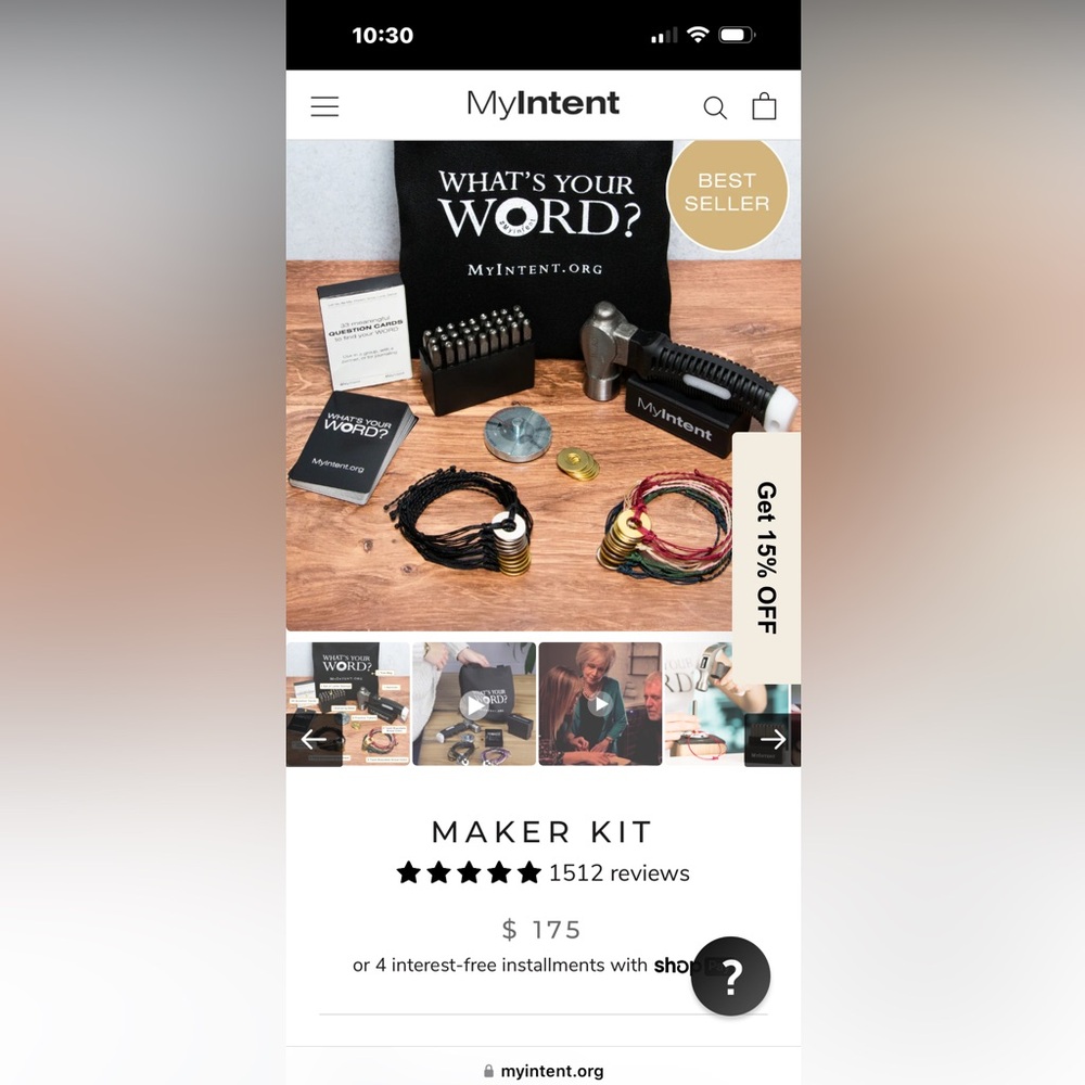 My Intent, What is your word, Jewerly making kit.